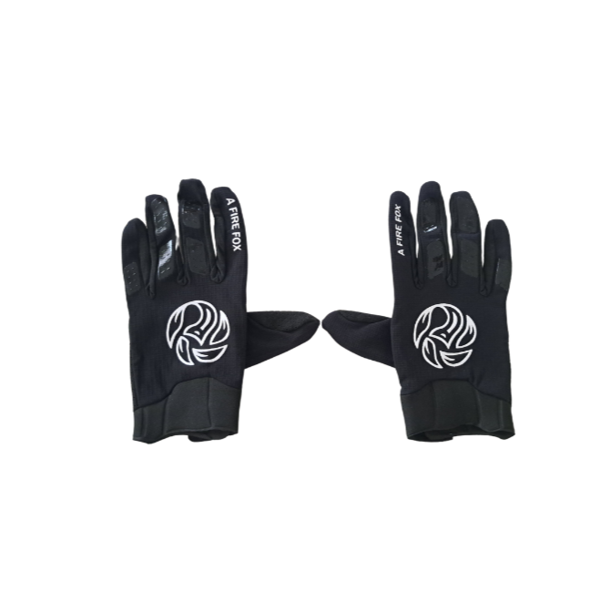 Soft Polyester MTB/BMX Gloves - Black & White