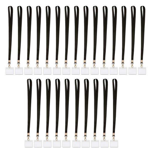 Treeline Lanyards &amp; Clear ID Card Pouches - 25 Pack for Staff &amp; Events