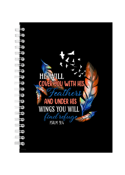 He Will Cover You With His Feathers Writing Book Notepad Notebook A4 506