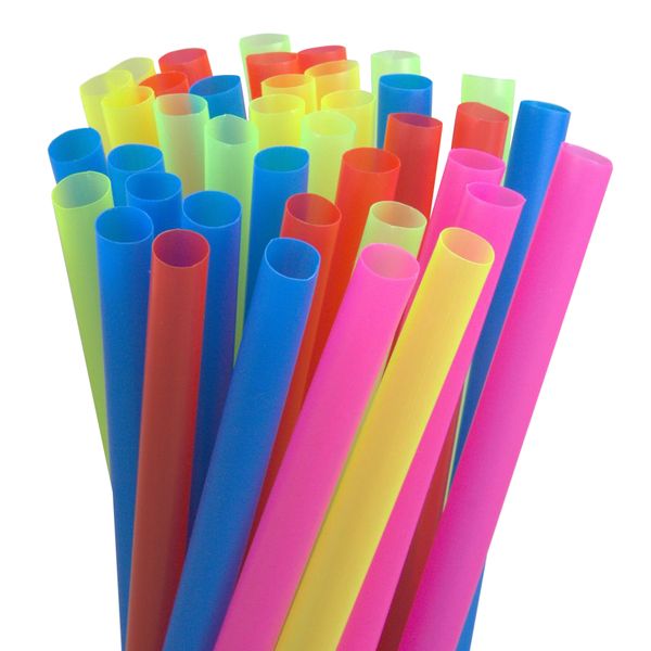 Wide Plastic Straws for Shakes and Smoothies