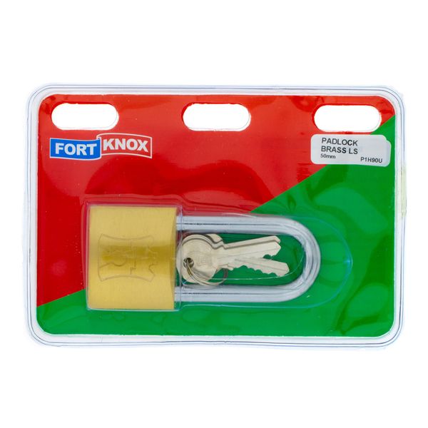 FORT KNOX Padlock Brass Long Shackle 50mm Q:1 P1H90U