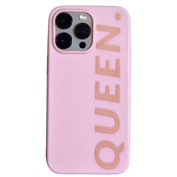 Pink - Phone Case with Queen Writing - Iphone 15 Pro Max
