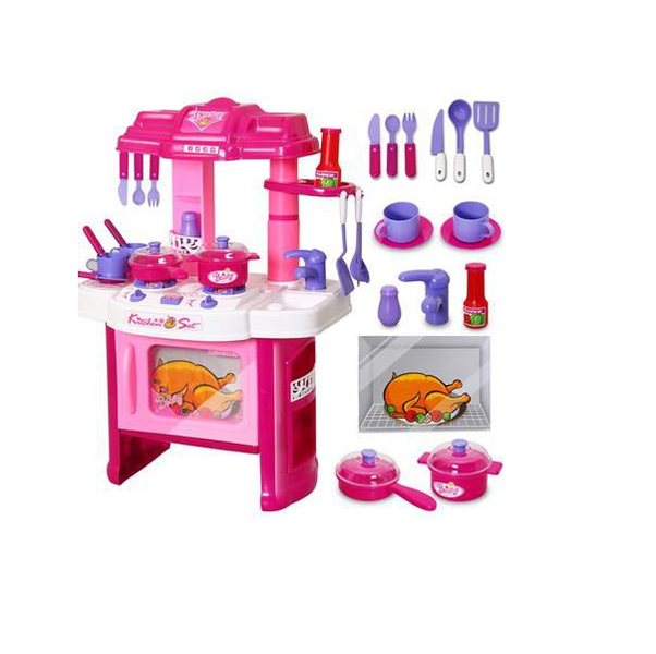 Jack Brown Girls' Kitchen Play Set with Lights and Sounds - Pink