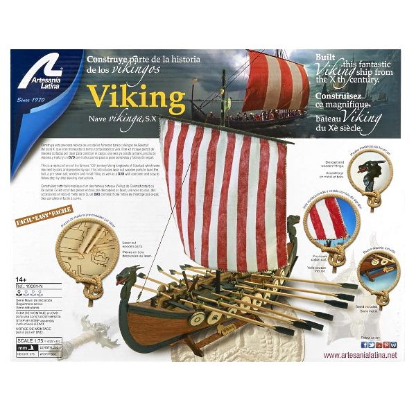 Artesania Latina 1/75 Drakkar Viking Ship Wooden Model Kit