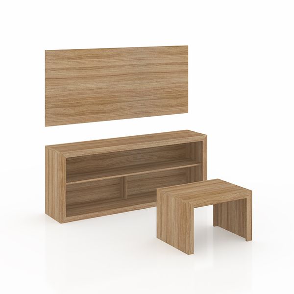 Techno Mobili TV Set 3 Piece Entertainment Unit - Almond / Amendoa