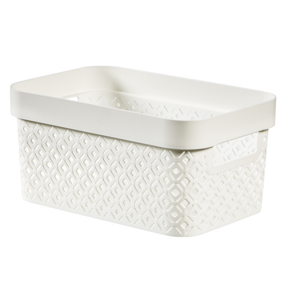 Curver By Keter Terrazzo 4.5L Storage Basket - White