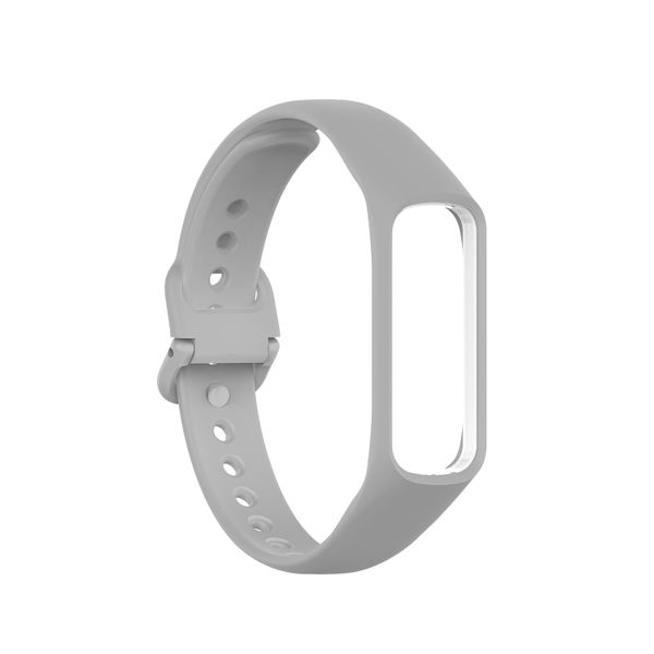 Silicone Strap Compatible with Samsung Galaxy Fit 2 - Light Grey