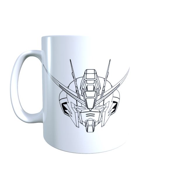Gundam GN 001 Line Art - Gundam Coffee Mug