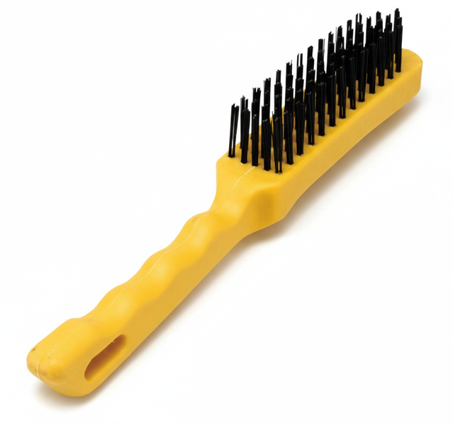 Heavy-Duty Wire Brush with Plastic Handle for Welding and Cleaning - 2 Pack
