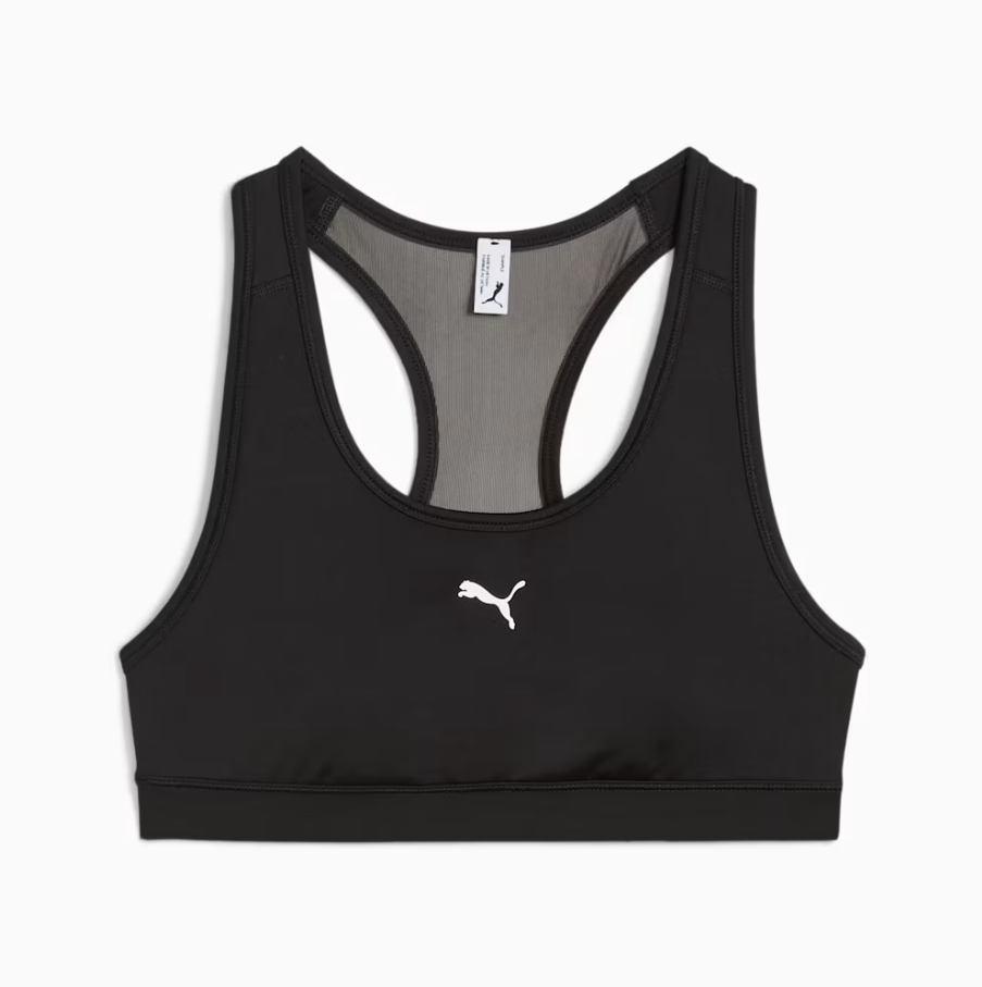 Puma Women's 4Keeps Small Cat Essentials Training Sports Bra - Black