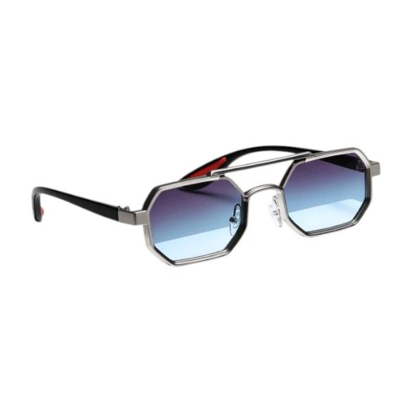 Geometric Octagon Gradient Sunglasses - Multicolor