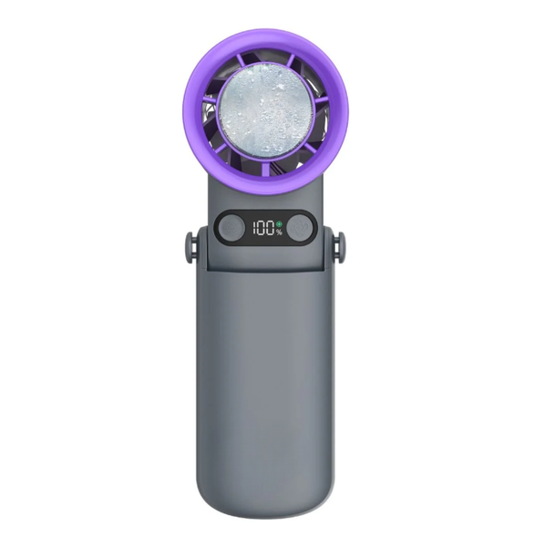 Grey Powerful Digital High Speed Cooling Handheld Fan