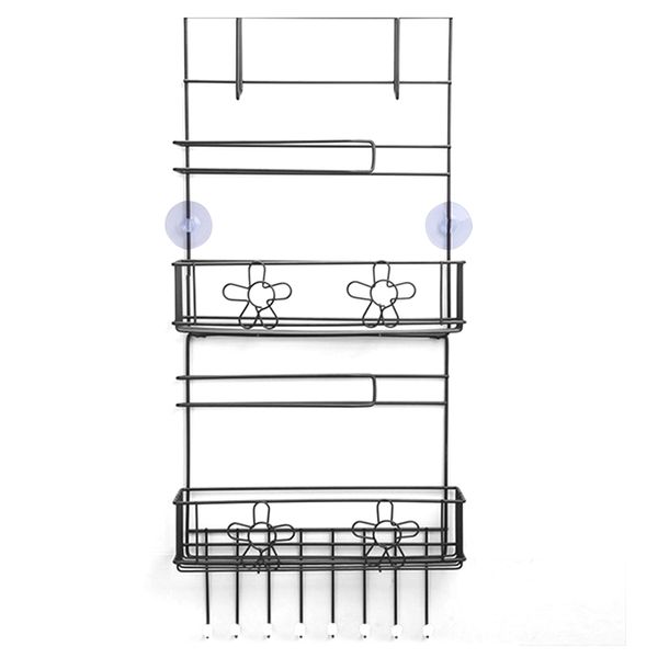 Home Storage Fridge Spice Rack with Hooks Flower 36cm