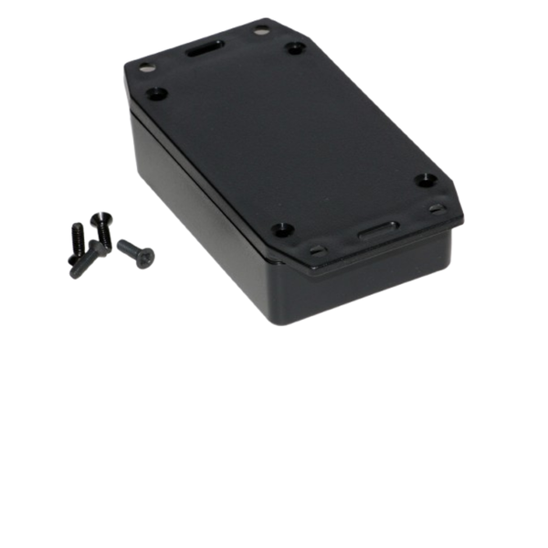 1591XXMFLBK ABS Enclosure 85×56×21mm Flanged Lid IP54 Black