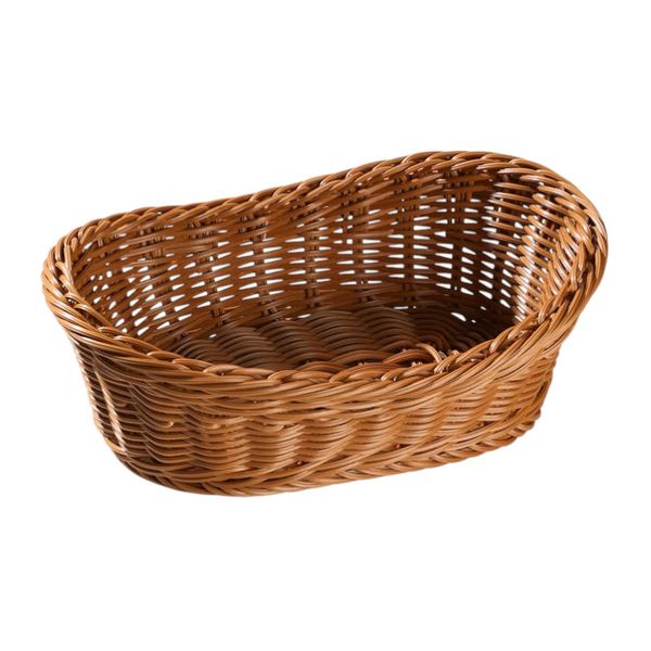 Rattan Ingot Shaped Fruit Plate - Large - Brown