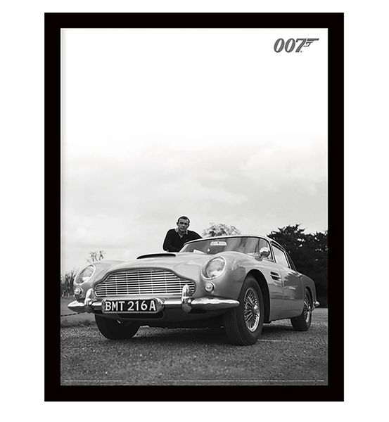 James Bond (Connery B+W) Framed Collector Print 40cm x 30cm