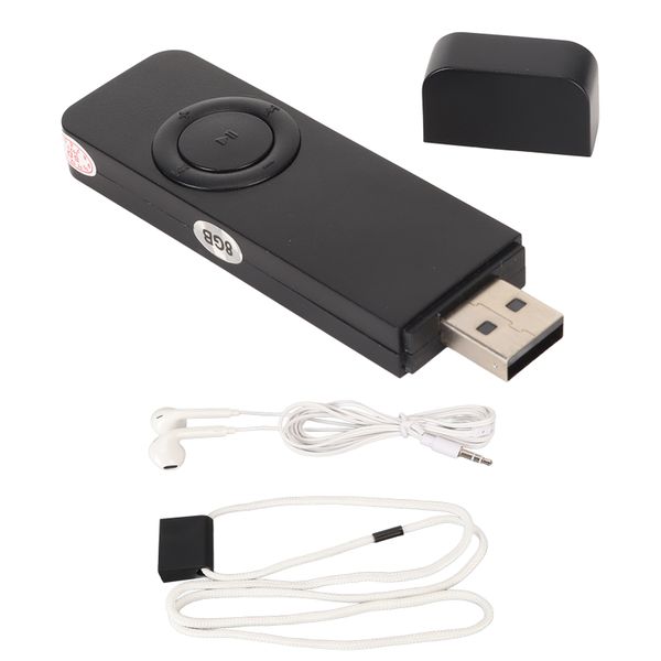 MP3Player 8GB Memory 64GB Expandable USB Flash Drive Type Support OTG Black