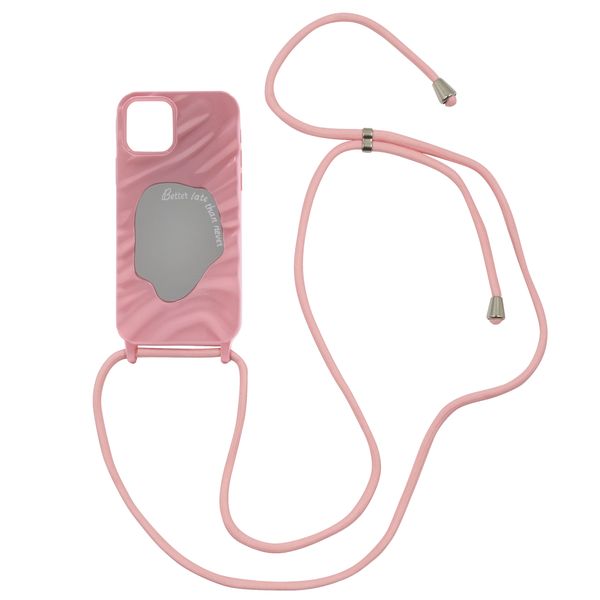 Glossy "Better Late than Never" Crossbody Case Compatible with iPhone