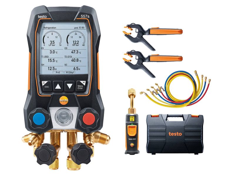 testo 557s Smart Vacuum Kit with filling hoses