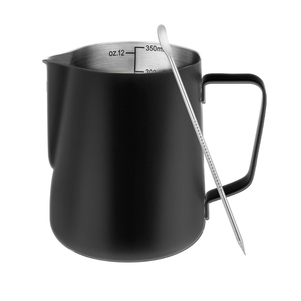 Bestby - 350ml Stainless Steel Milk Frothing Pitcher Cup with Latte Art Pen