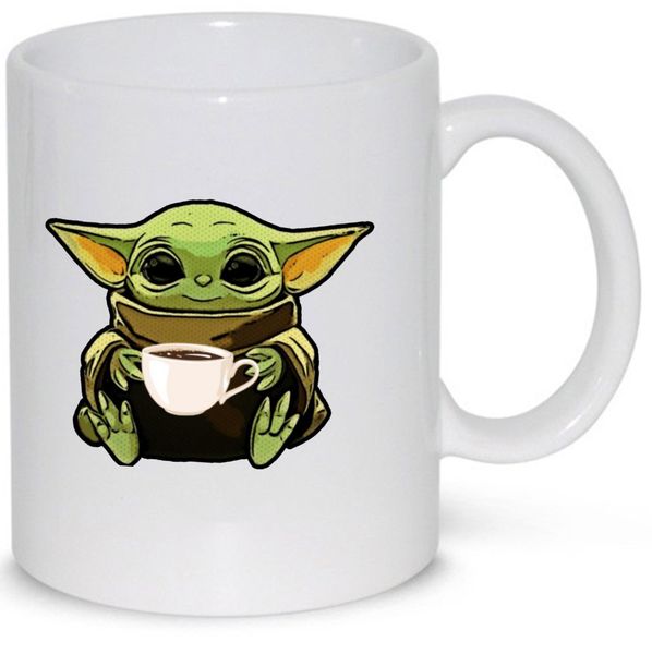 Baby Yoda Holding Coffee Star Wars Gift Mug