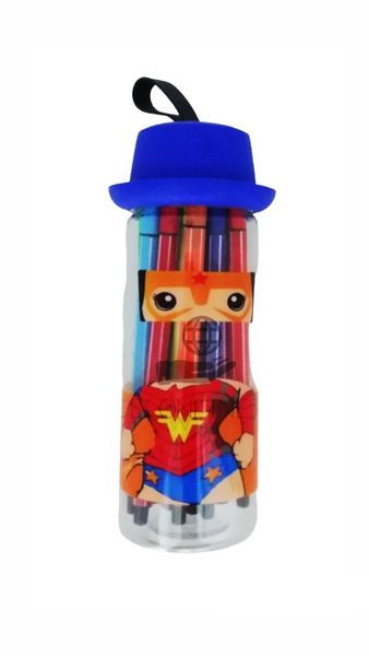 Wonder Woman Designed Coloured Pens - Set of 18 - 3-Pack