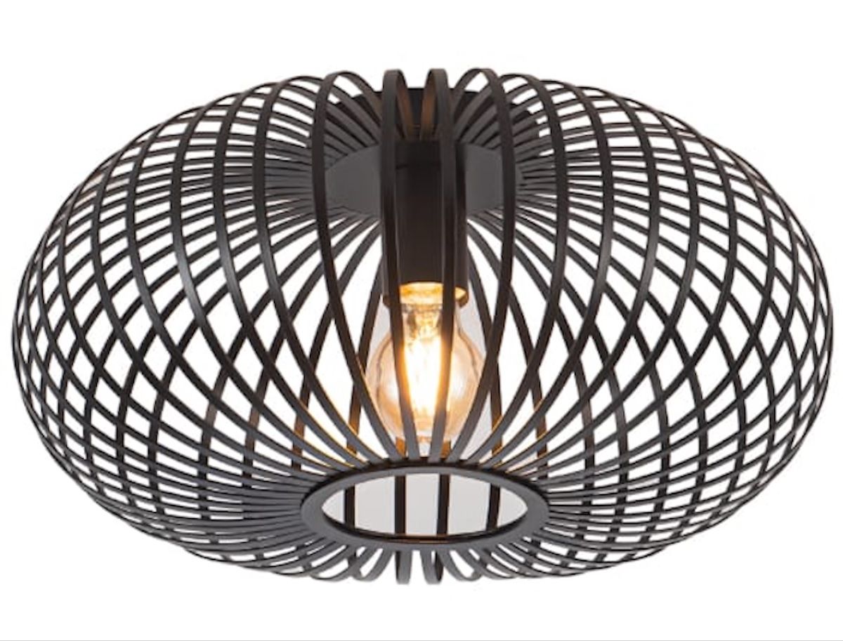 Flush Mount Metal Cage Style Ceiling Light-JNC
