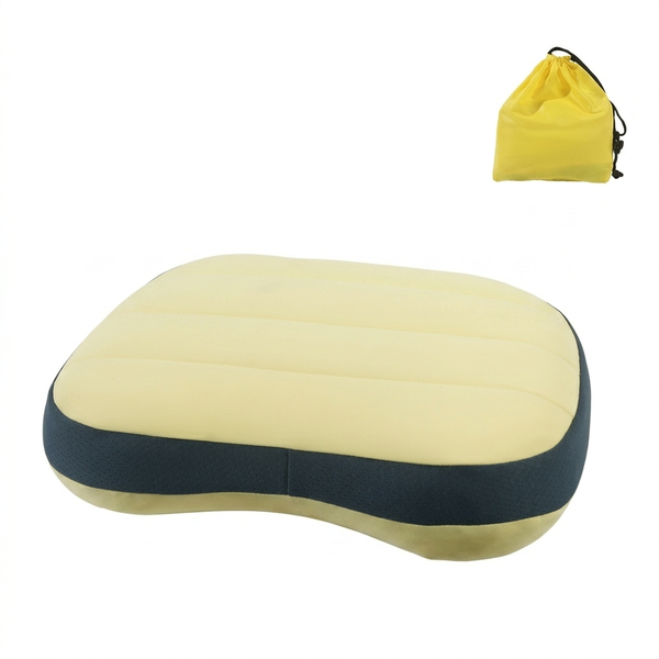 Sumvov Inflatable Neck Pillow - Cool Nylon Cotton With Storage Bag Camping