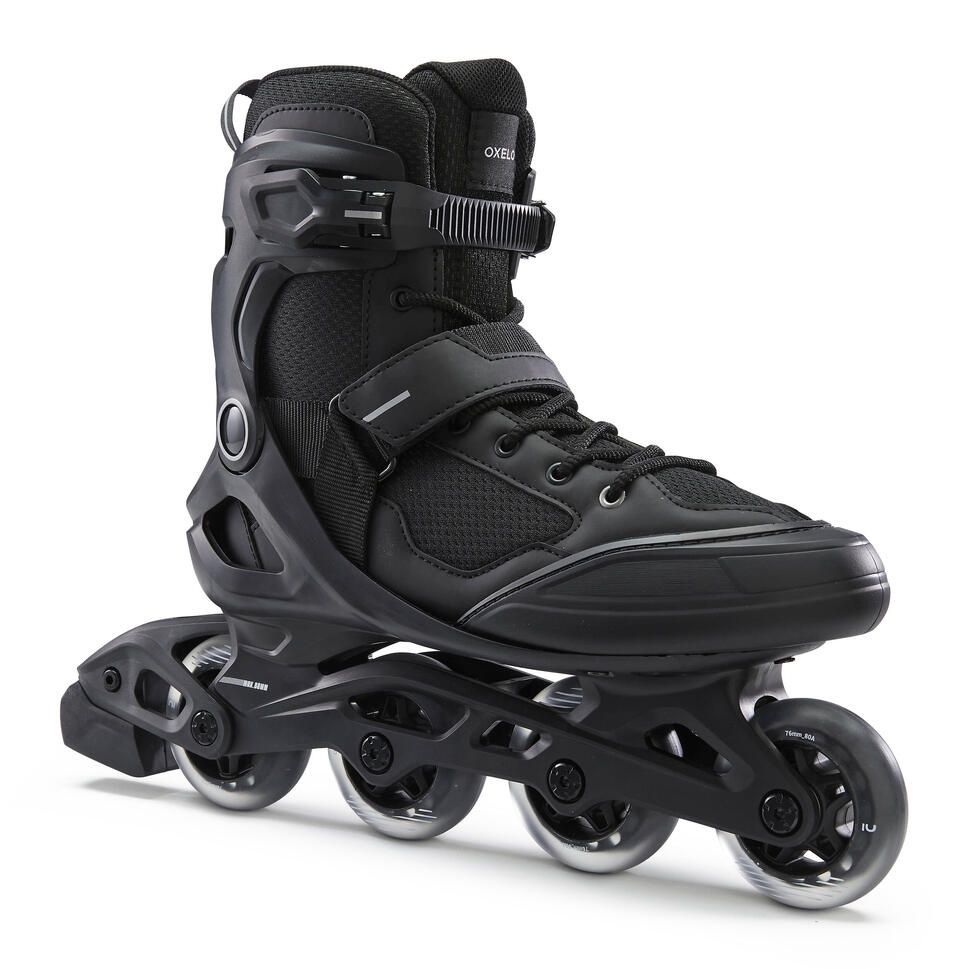 Oxelo Men's Inline Fitness Skates FIT100 - Black/Silver