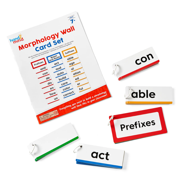 Hand2Mind - Morphology Wall Card Set: Word Building Literacy Classroom Tool
