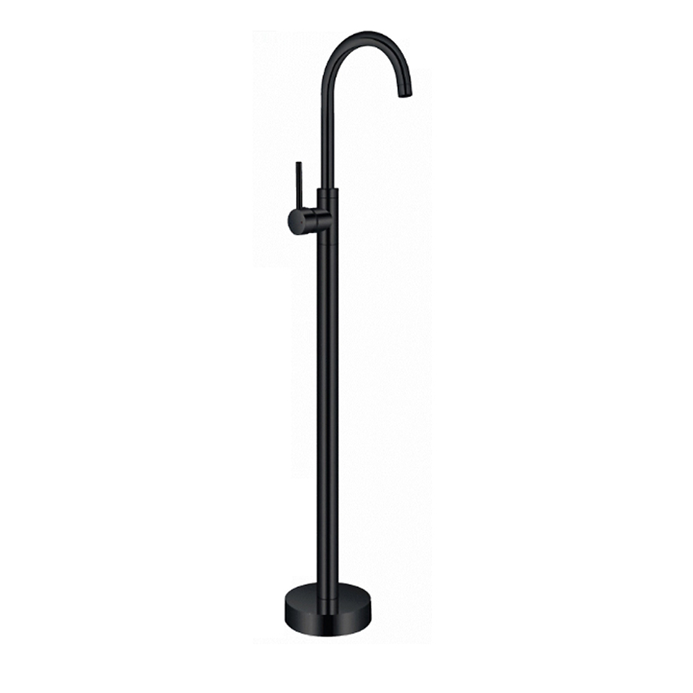 Trendy Taps Floor Mounted / Dual Blackened Brass Standing Bath Mixer