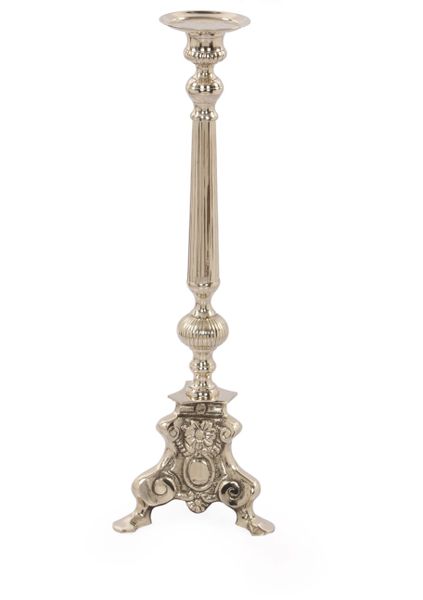 3-Leg Pillar Candle Holder- Silver plated