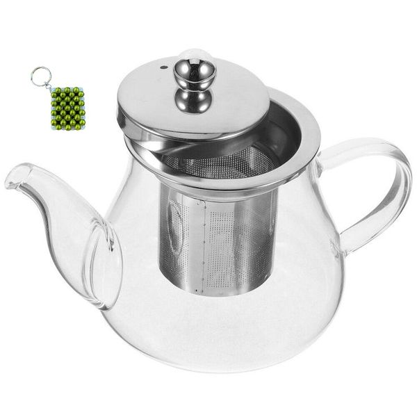 1000ml High Borosilicate Glass Teapot - Elegant Teapot &amp; Key Holder