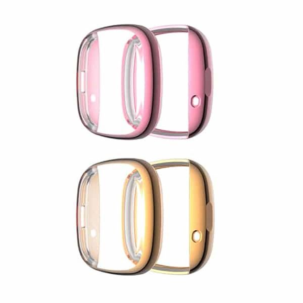 Killer Deals TPU Case Compatible with Fitbit Versa 3/ Sense- Pink &amp; Rose