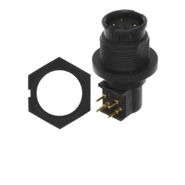 EN3P4FRAPCX 4-Pin Female Panel-Mount Right Angle EN3 Connector