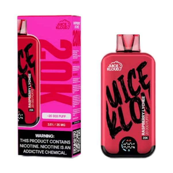 Juice Kloud 20000 Puffs Disposable Vape (Pack of 10) - Raspberry Lychee