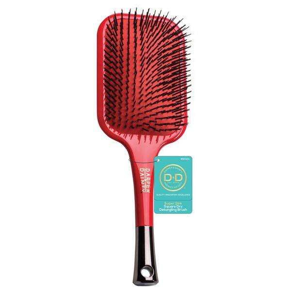 D&amp;D Light Square Paddle Brush Coral Nylon Bristle