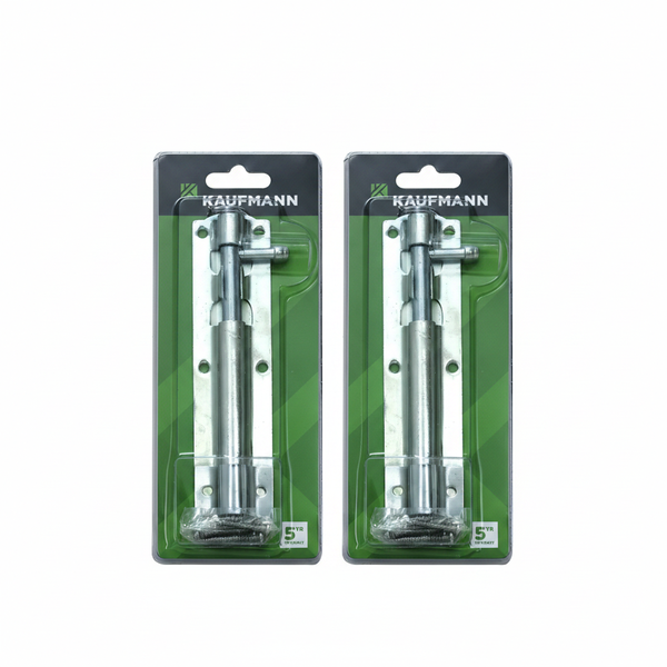 Kaufmann 150mm Galvanized Barrel Bolt for Doors and Gates - 2 Pack