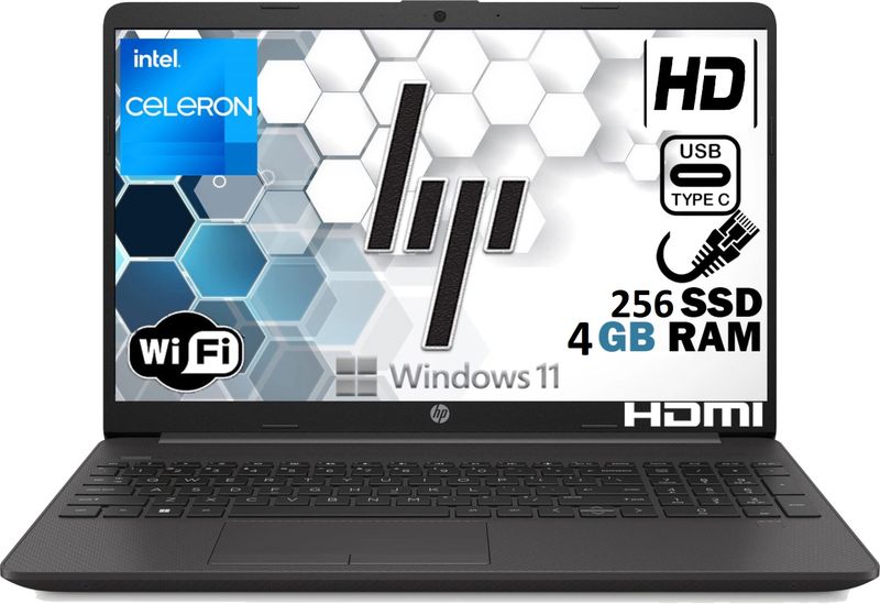 HP 250 G9 -N4500 256GB NVMe SSD 4GB RAM 15.6" FHD Laptop