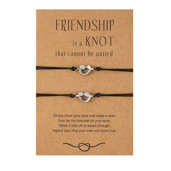2 Piece/Set Handmade Friendship Is A Knot