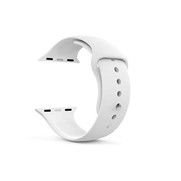Silicone Strap Compatible with Apple Watch - White (42/44/45mm)