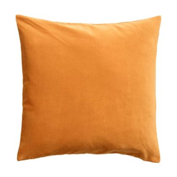 Velvet pillow/scatter cushion cover mustard yellow (inner included)