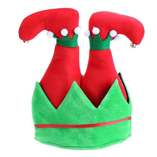 Red &amp; Green Christmas Elf Pants Hat