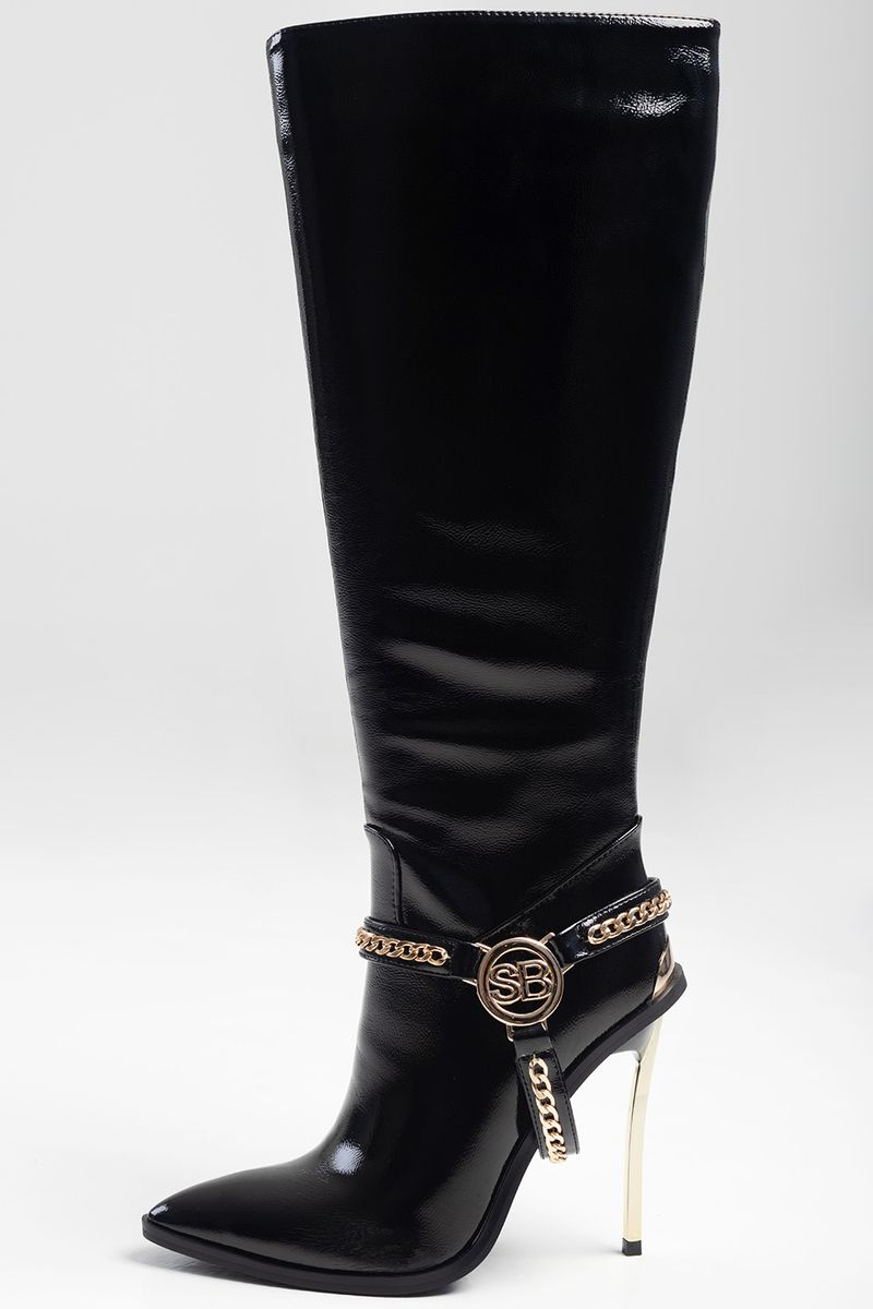 Sissy Boy Vicci Knee High Boot Patent Stiletto Knee High Boot Buy