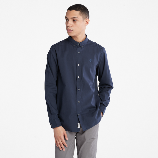 Timberland Mill River Elevated Oxford Regular Fit Long Sleeve Shirt For Men