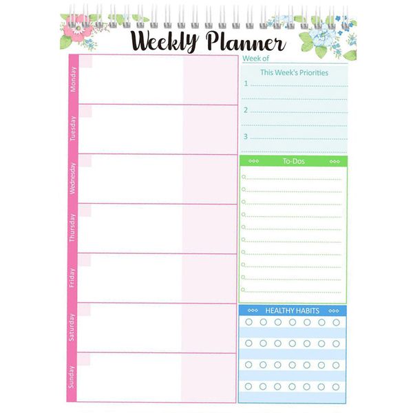Weekly Planner Pad with Priorities, To-Do List &amp; Habit Tracker - 52 Sheets
