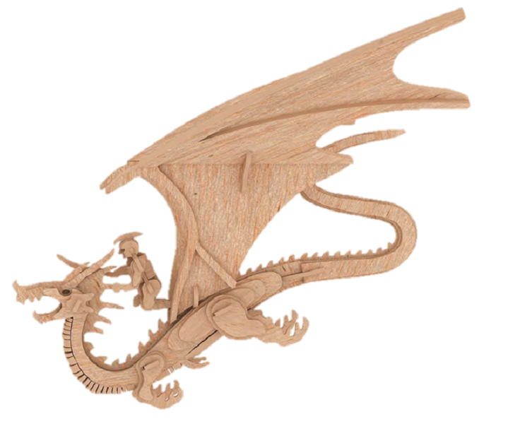 Dragon Rider 3D Puzzle Wooden 3D Model