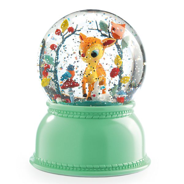 Djeco Night Light with Timer &amp; Snowglobe Function - Fawn