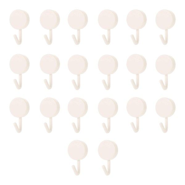 20 Piece - Strong Adhesive Utility Hooks With Removable Design - Black