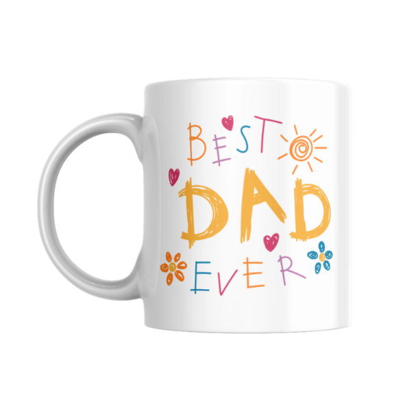 Branded Coffee Mug - Best Dad Ever Writing